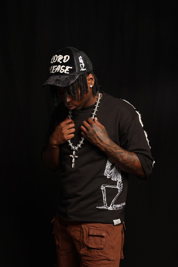 BLACK PREMIUM DROP SHOULDER TEE